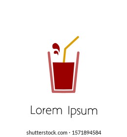 beverage logo design, vector drink icon with a simple concept.