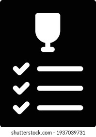 beverage menu vector glyph flat icon
