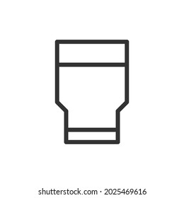 Beverage minimal line icon. Web stroke symbol design. Beverage sign isolated on a white background. Premium line icon.