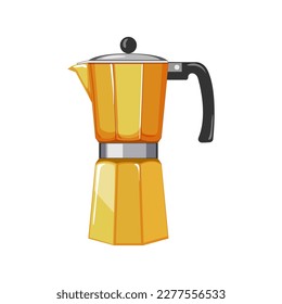 beverage moka pot coffee cartoon. beverage moka pot coffee sign. isolated symbol vector illustration
