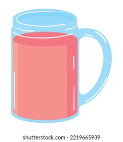 beverage in mug icon isolated