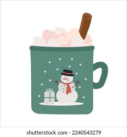 Beverage with a New Year's decor