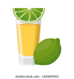 beverage shot with lemon