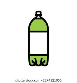 beverage soda plastic bottle color icon vector. beverage soda plastic bottle sign. isolated symbol illustration