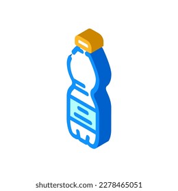 beverage soda plastic bottle isometric icon vector. beverage soda plastic bottle sign. isolated symbol illustration