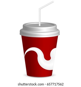 Beverage with a straw