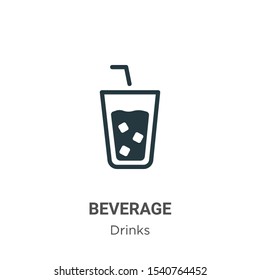 Beverage vector icon on white background. Flat vector beverage icon symbol sign from modern drinks collection for mobile concept and web apps design.