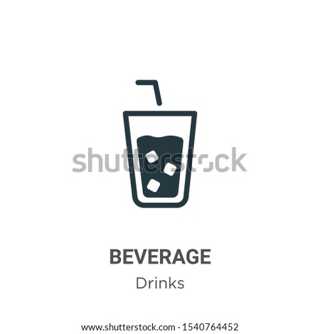 Beverage vector icon on white background. Flat vector beverage icon symbol sign from modern drinks collection for mobile concept and web apps design.