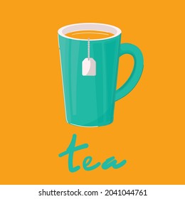 Beverage Vector Illustration, a Cup of Tea, Tea Illustration design