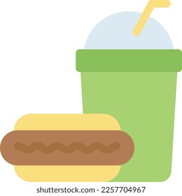 beverage Vector illustration on a transparent background. Premium quality symmbols. Line Color vector icons for concept and graphic design. 
