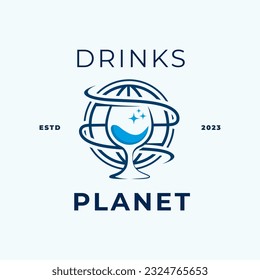 Beverage Vector Logo Design Template Idea