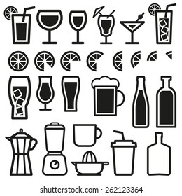 Beverage vector thin line symbol icon
