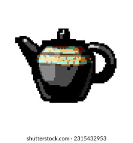 beverage vintage teapot game pixel art retro vector. bit beverage vintage teapot. old vintage illustration