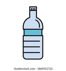beverage water bottle line and fill icon vector illustration design