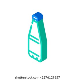 beverage water plastic bottle isometric icon vector. beverage water plastic bottle sign. isolated symbol illustration