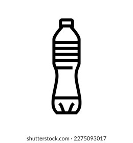 beverage water plastic bottle line icon vector. beverage water plastic bottle sign. isolated contour symbol black illustration