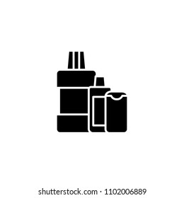 Beverages black icon concept. Beverages flat  vector symbol, sign, illustration.