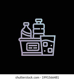 Beverages blue gradient vector icon