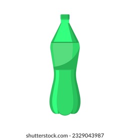 Beverages bottles, soda, lemon or orange and water. Snack vector illustration