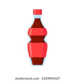 Beverages bottles, soda, lemon or orange and water. Snack vector illustration