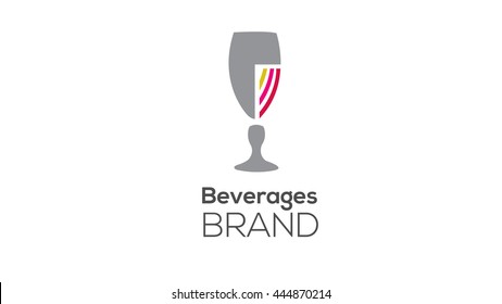 Beverages brand vector logo template.Wine brand logo.