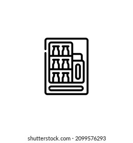 Beverages Can Drinks Machine Vending outline style icon and illustration - vector
