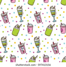  Beverages doodle background