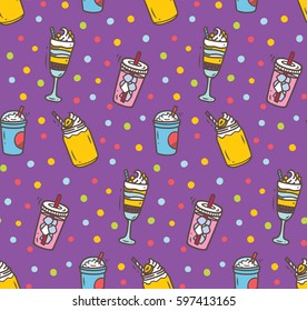  Beverages doodle background