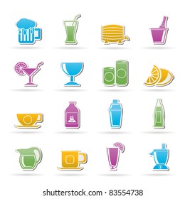 beverages and drink icons - vector  icon set