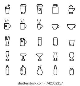 Beverages and drinks icon set - Shutterstock ID 742332217