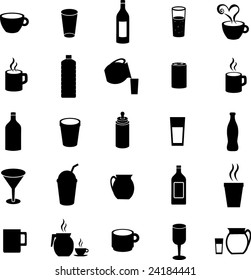 beverages and drinks symbol set 2