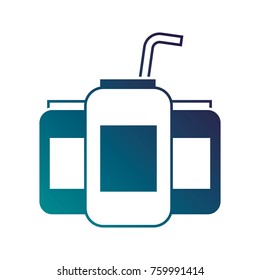 beverages in energy drink cans with straw