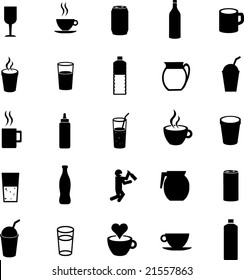 beverages icon set