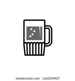 Beverages Icon. A Vector Contain Liquid Material Sign Illustration. 
Flat & Trendy Drink Symbol. Glass Water Logo Template.