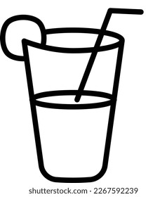 Beverages, juices, drink fully editable vector icon



