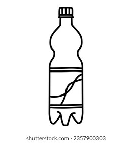Bebidas, doodle de refresco sobre fondo blanco
