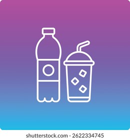 Ícone do vetor de bebidas. Pode ser usado para impressão, aplicativos móveis e da Web.