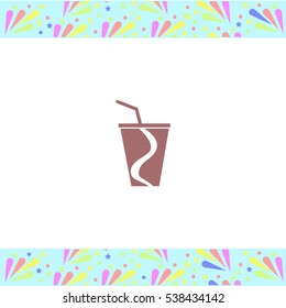 Beverages vector icon on white background. Isolated illustration. Business picture.