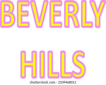 Beverly Hills art design text 