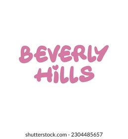 Beverly Hills - caligrafía personalizada texto