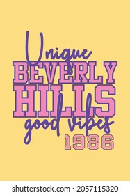 beverly hills godo vibes,t-shirt design fashion vector