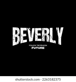 tipografía de vector beverly para camiseta. perfecto para un estilo sencillo