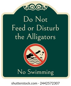 Beware of alligator warning sign