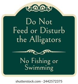 Beware of alligator warning sign
