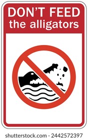 Beware of alligator warning sign