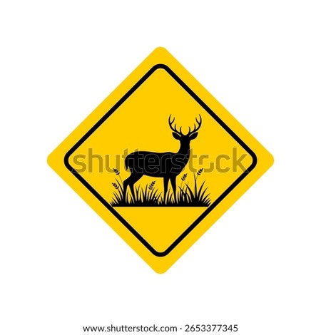 Beware of animals sign vector illustration 