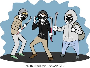 Beware of antisocial forces and robbers