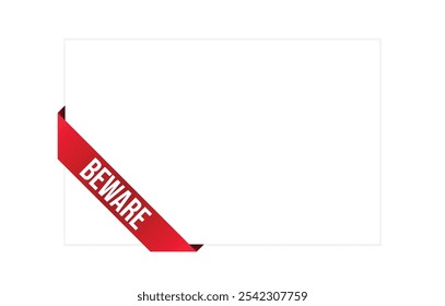 Beware banner design. Beware icon. Flat style vector illustration.