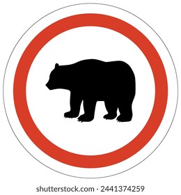 Cuidado con la señal de advertencia del oso