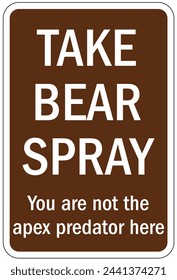 Cuidado con la señal de advertencia del oso